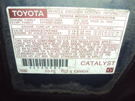 2000 TOYOTA CAMRY LE, 2.2L AUTO, COLOR GREEN, STK Z15847